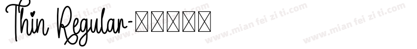 Thin Regular字体转换